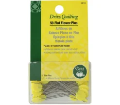 Dritz Quilting Pins – Flat Head Flower – 2-inch – Fine – 50 Piece