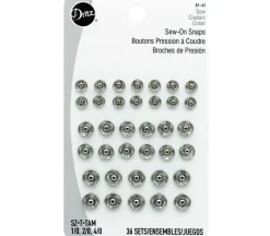 Dritz Sew on Snaps – Nickel – Assorted Sizes