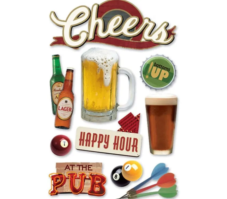 3D Stickers – Cheers Beer