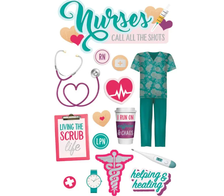 3D Stickers – Nurse