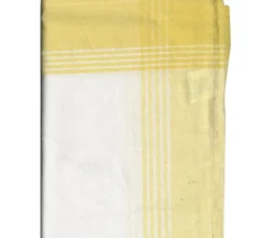 Dunroven House Large Windowpane Black/Gray on Off White Woven Towel, #400-240