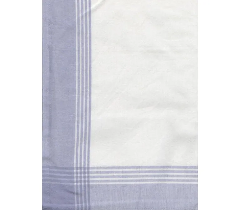 Dunroven House McLeod Border Towel – Lavender on White