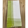 Dunroven House McLeod Border Towel – Black on White