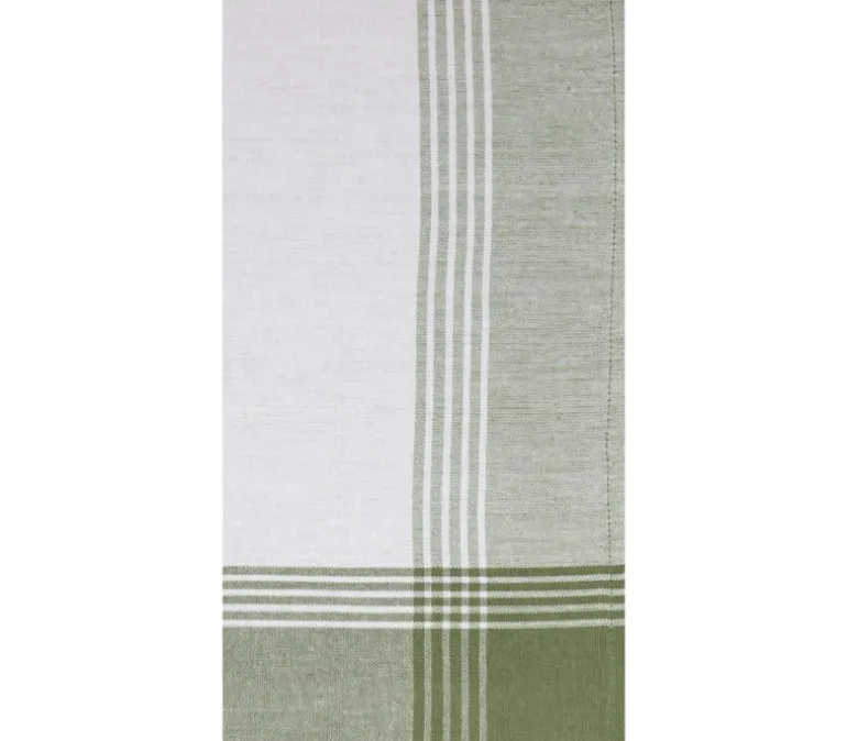 Dunroven House McLeod Border Towel – Pumpkin on White
