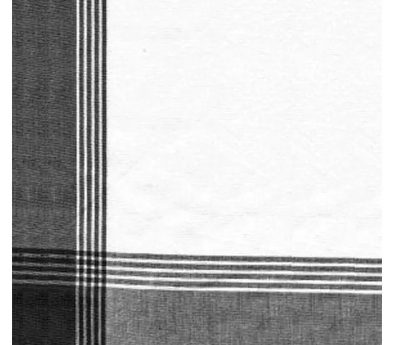 Dunroven House McLeod Border Towel – Pumpkin on White