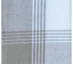 Dunroven House McLeod Border Towel – Pumpkin on White