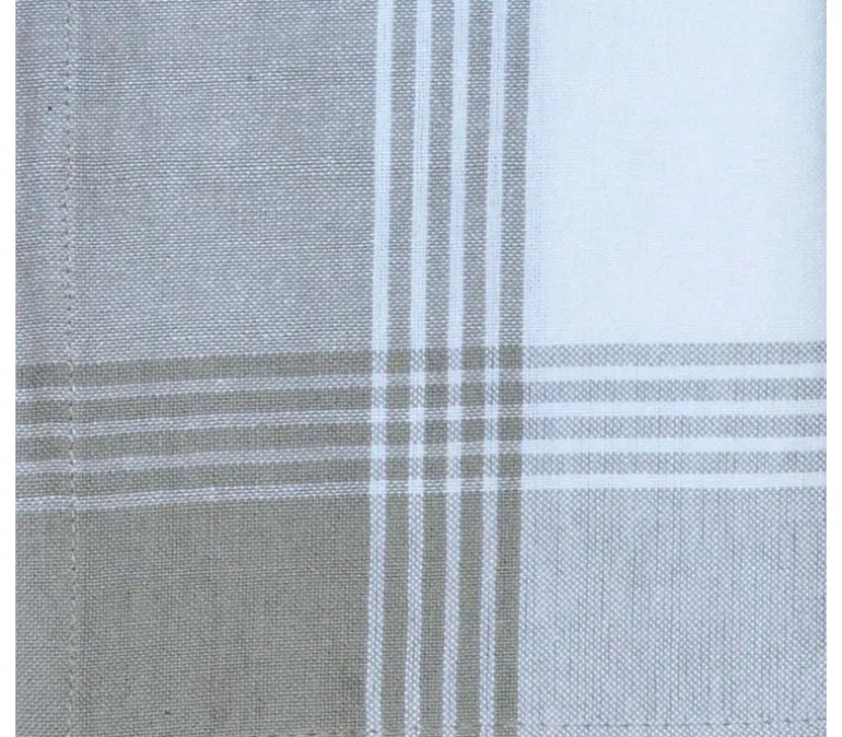Dunroven House McLeod Border Towel – Pumpkin on White