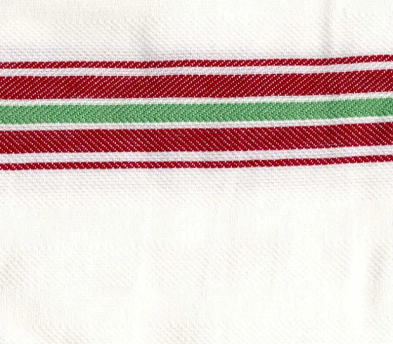 Dunroven House Nordic Red Snowflake Print Towel #400-130