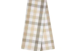 Dunroven House Star Check Navy & White Tea Towel