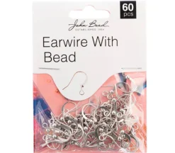 Earwire With Bead – Antique Silver 60 pcs