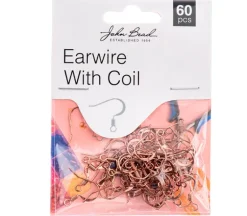 Earwire With Coil – Antique Copper 60pcs