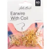 Earwire With Coil – Gold 60pcs