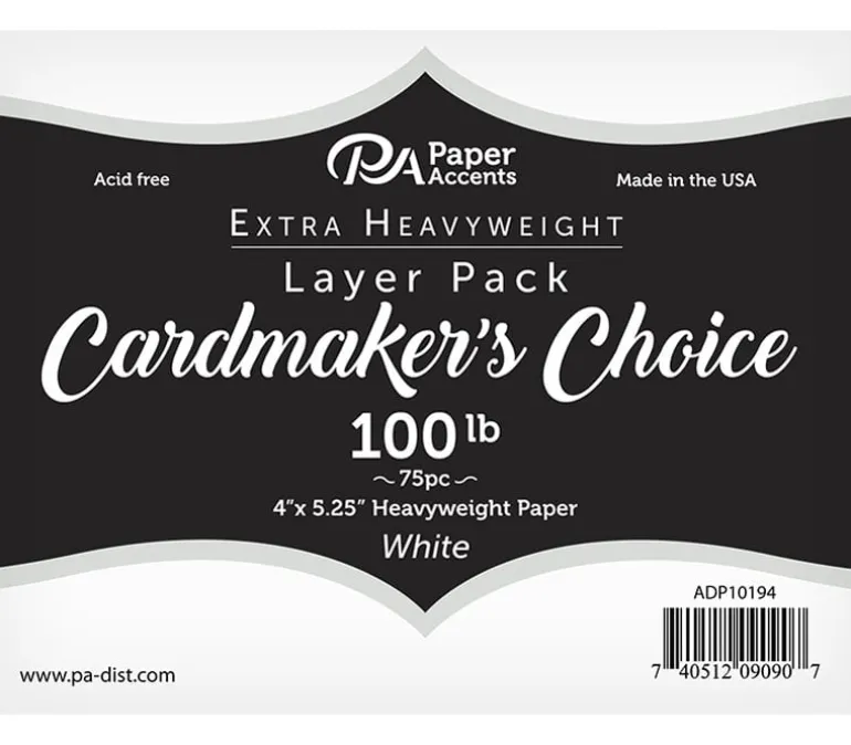 Echo Park A2 Scored Card Base Set – 20 Count White – Horizontal