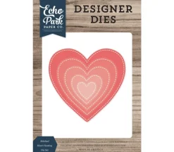 Echo Park Die Set – Nesting Stitched Heart
