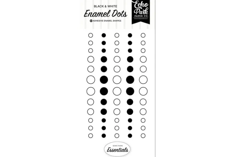 Echo Park Essential Brads – Black and White