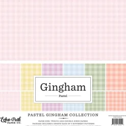 Echo Park Paper Collection Kit – 12×12 – Pastel Gingham
