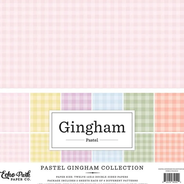 Echo Park Paper Collection Kit – 12×12 – Pastel Gingham