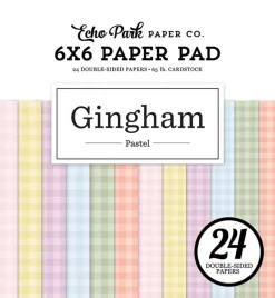Echo Park Paper – 6×6 – Pastel Gingham