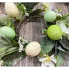 Eggs Flowers and Leaves Candle Ring Wreath