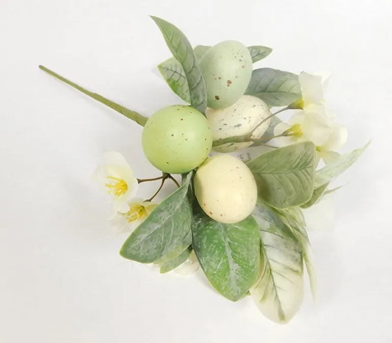Eggs & Green Leaves Spring Spray – 12″