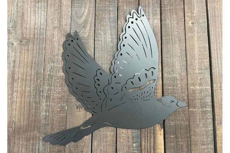 Elegant Metal Crane Wall Art by Sierra Pacific Crafts