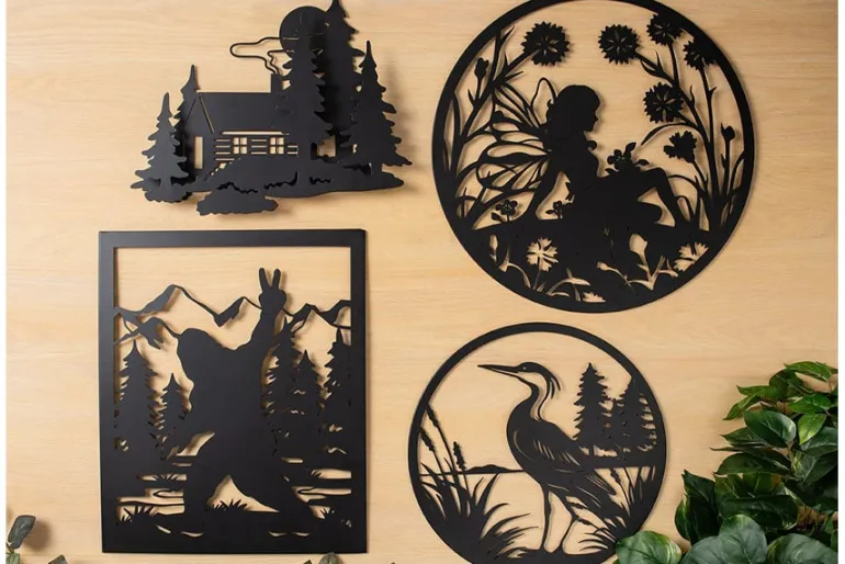 Elegant Metal Crane Wall Art by Sierra Pacific Crafts