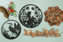 Elegant Metal Crane Wall Art by Sierra Pacific Crafts