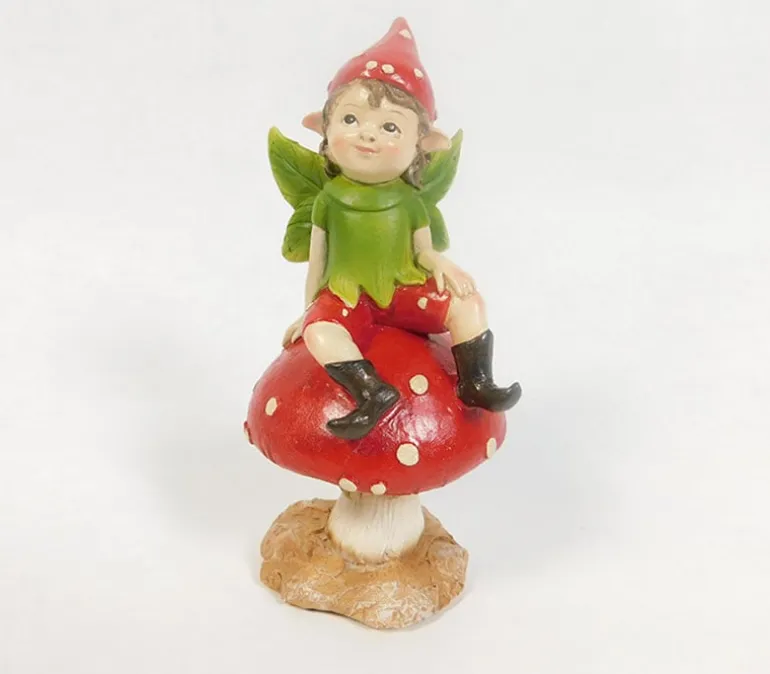 Elf Sitting on Mushroom