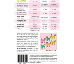 Elizabeth Hartman Cats in Pajamas Quilt Sewing Pattern #EH074