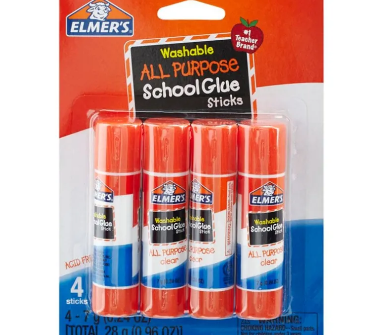 Elmers Washable School Glue Stick – 4 Sticks