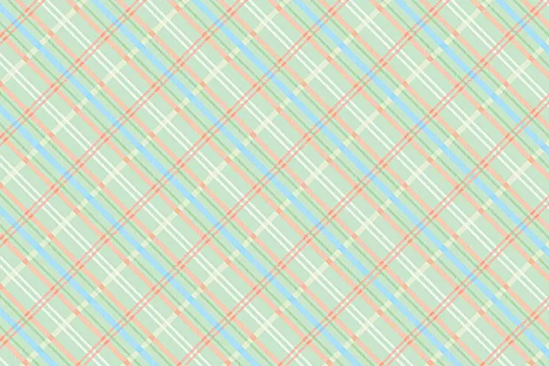 Enchanted Spring Pastel Plaid in Green