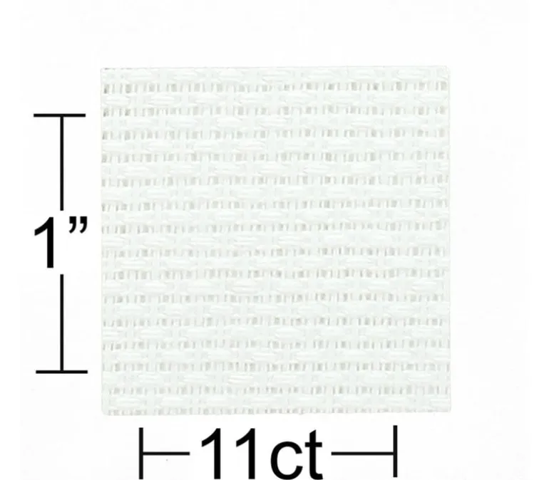 Essentials by Leisure Arts Aida Cloth – 11ct – 15-inch x 18-inch – Pure White