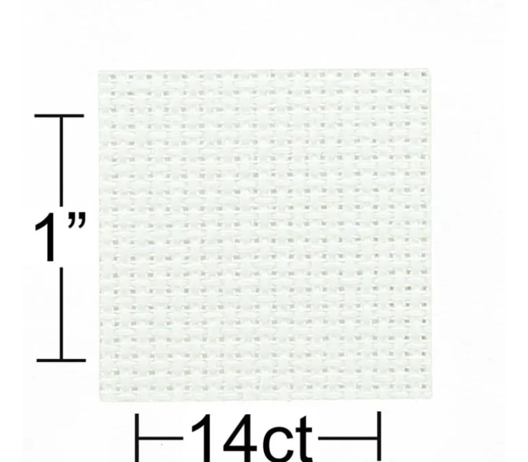 Essentials by Leisure Arts Aida Cloth – 14ct – 30-inch x 36-inch – Pure White