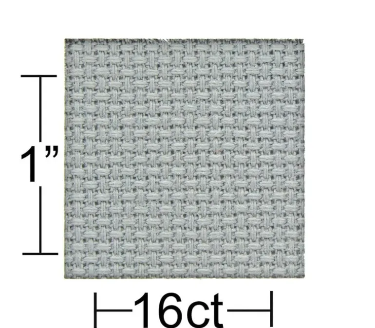 Essentials by Leisure Arts Aida Cloth – 16ct – 15-inch x 18-inch – Light Gray