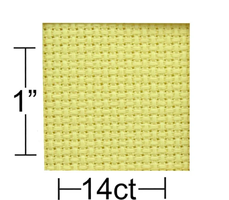 Essentials by Leisure Arts Aida Cloth – 14ct – 15-inch x 18-inch – Yellow