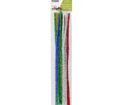 Essentials Chenille Stems – Tinsel Multi Color – 6mm – 25 Piece
