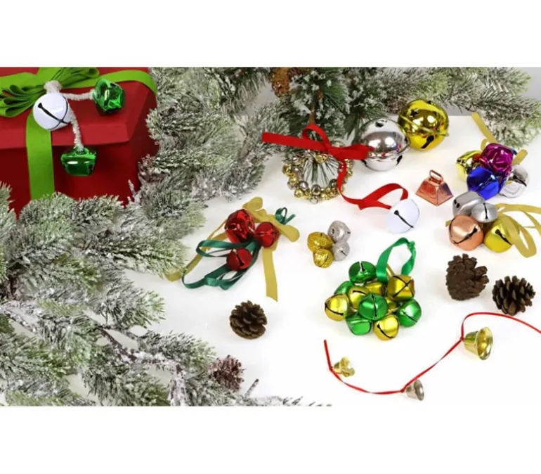 Essentials Jingle Bells – Silver – 35mm – 4 Piece