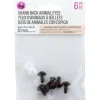 Essentials Solid Washer Animal Eyes – Brown – 12mm – 6 Piece