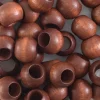 Euro Wood Beads – Large Hole 12mm x 9.8mm – Dark Brown