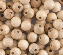 Euro Wood Beads – Large Hole 12mm x 9.8mm – Dark Brown