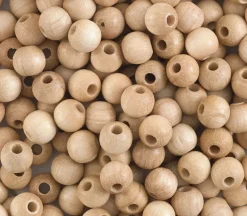 Euro Wood Beads – Large Hole 12mm x 9.8mm – Dark Brown
