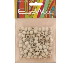 Euro Wood Beads – Large Hole 12mm x 9.8mm – Dark Brown