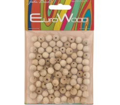 Euro Wood Beads – Large Hole 12mm x 9.8mm – Natural