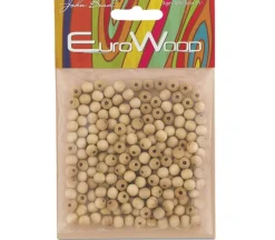 Euro Wood Beads – Large Hole 12mm x 9.8mm – Natural