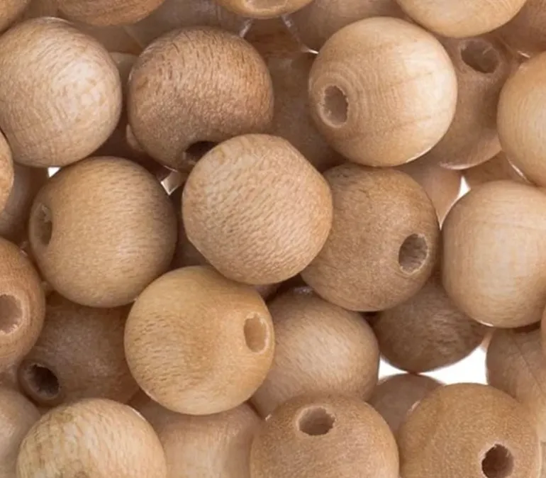 Euro Wood Beads – Round 10mm – Natural