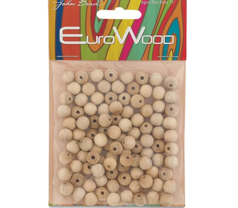 Euro Wood Beads – Round 6mm – Natural