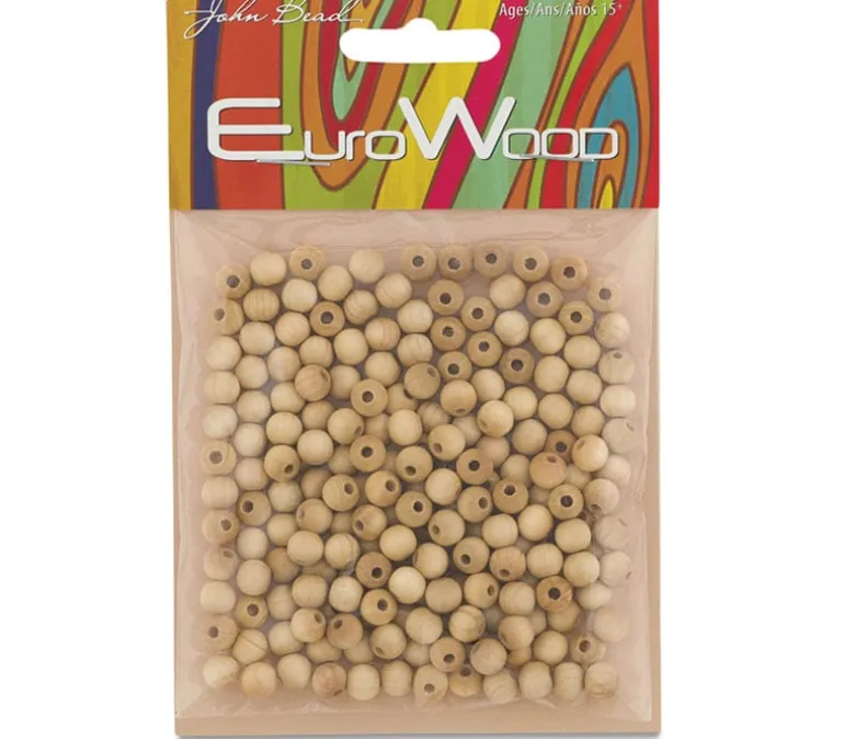 Euro Wood Beads – Round 6mm – Natural