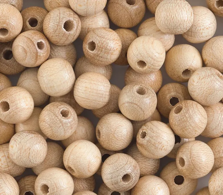 Euro Wood Beads – Round 6mm – Natural