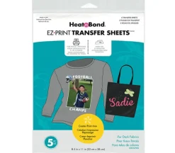 EZ Print Transfer Sheets 5 count for Dark Fabrics