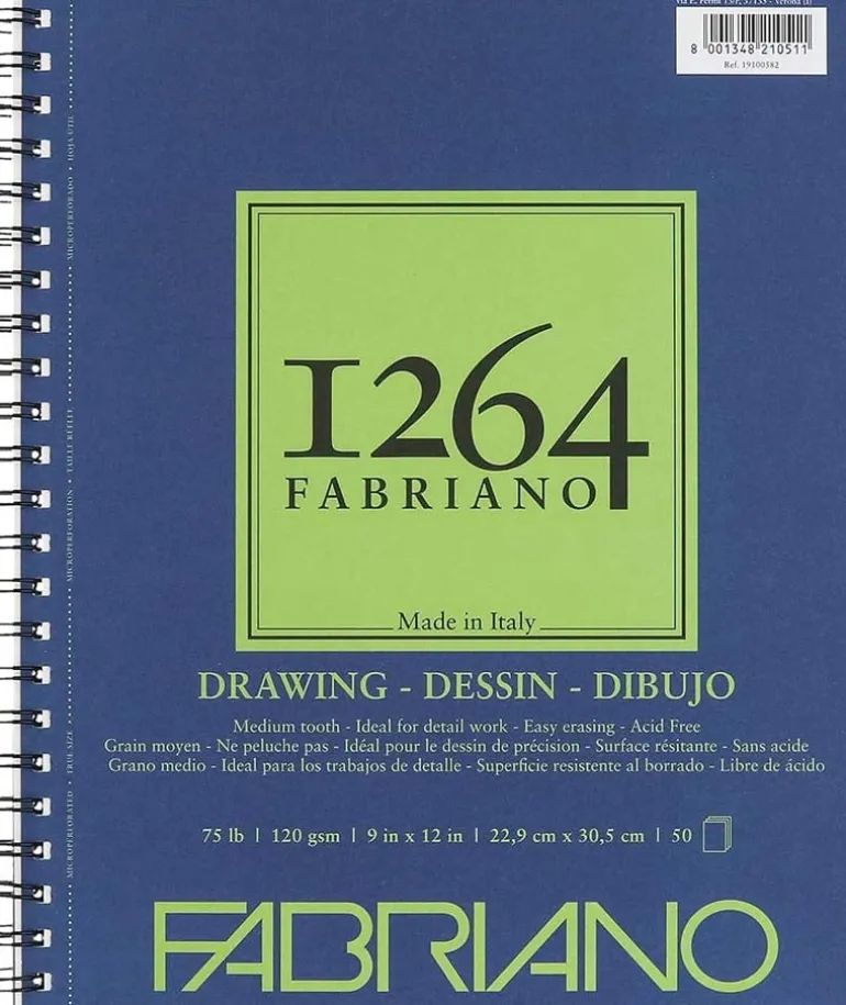 Fabriano 1264 Black Mixed Media Pad – 9×12